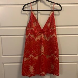 Free People Red Sequin Dress!